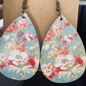 Handmade wood paper earrings.